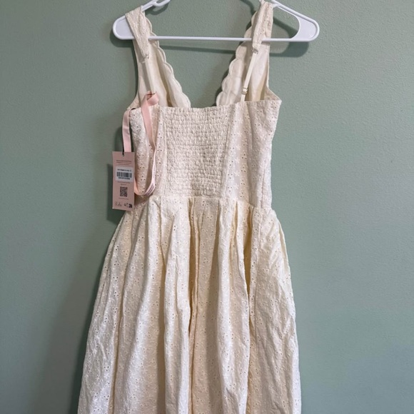Oh Polly Eyelet Midi Dress US size 8 - Picture 4 of 5